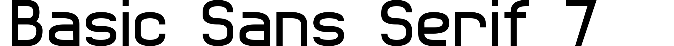 Basic Sans Serif 7